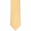 Dandelion Yellow Regency Linen/Silk Narrow Necktie, 3" Width sold by TieMart