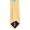 Dandelion Yellow Regency Linen/Silk Narrow Necktie, 3" Width sold by TieMart