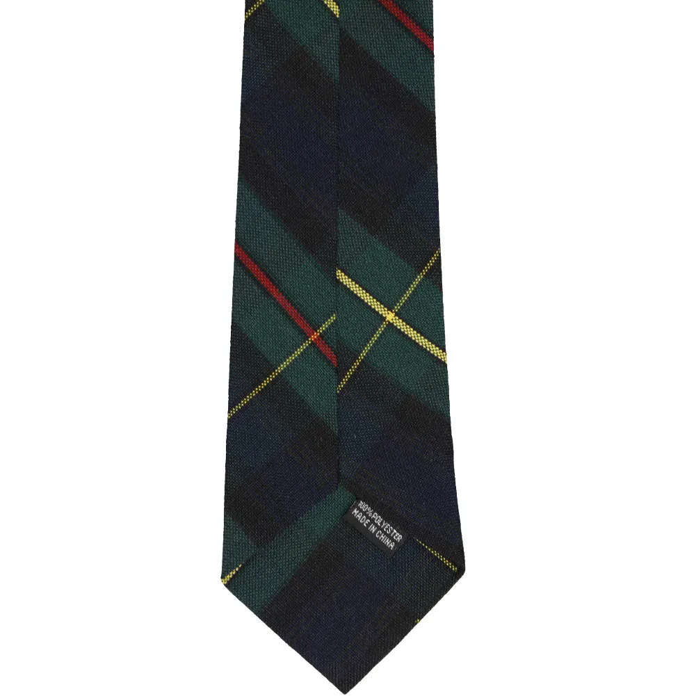 Hunter Green and Navy Blue Plaid Necktie, 3" Width sold by TieMart product image thumbnail 3