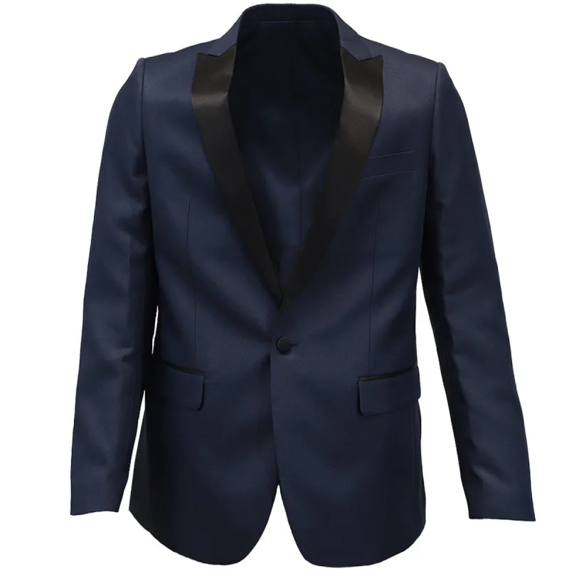Midnight Blue Peak Lapel Dinner Jacket sold by TieMart