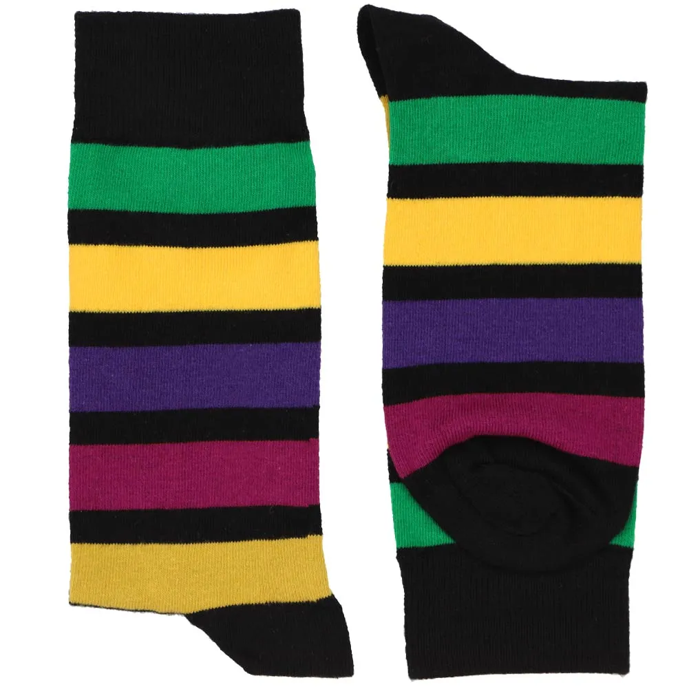 Men's Crazy Striped Socks, Dark Tones sold by TieMart product image thumbnail 2