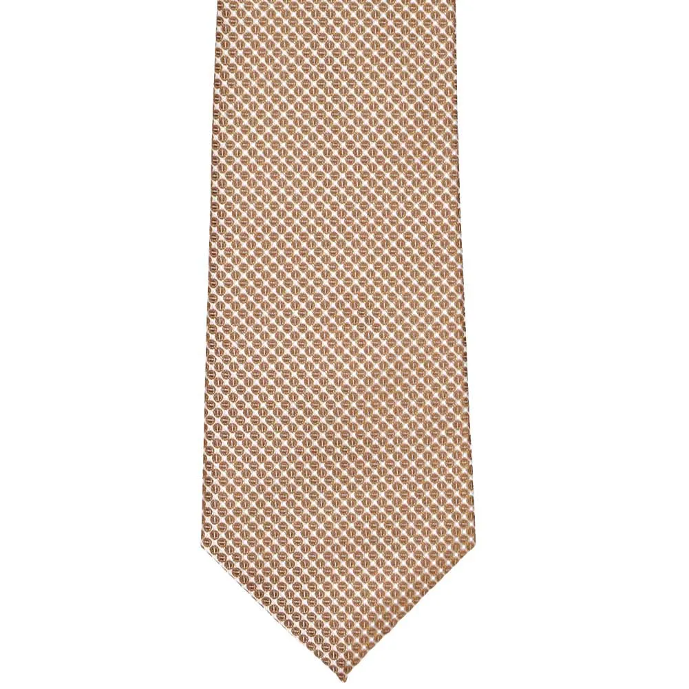 Light Brown Henry Grain Pattern Zipper Tie sold by TieMart product image thumbnail 2
