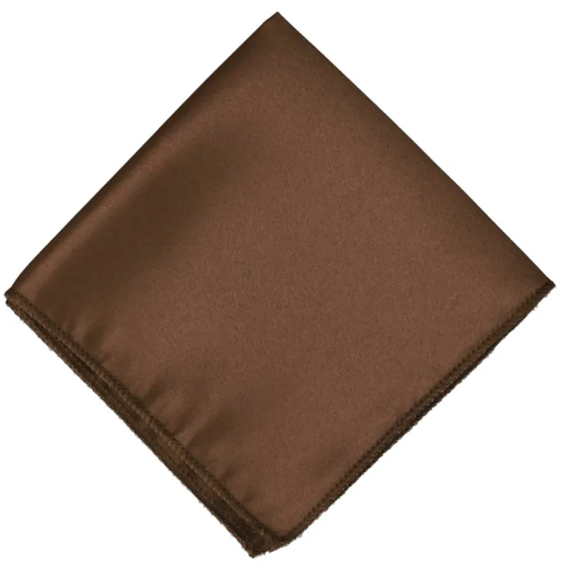 Walnut Brown Pocket Square sold by TieMart