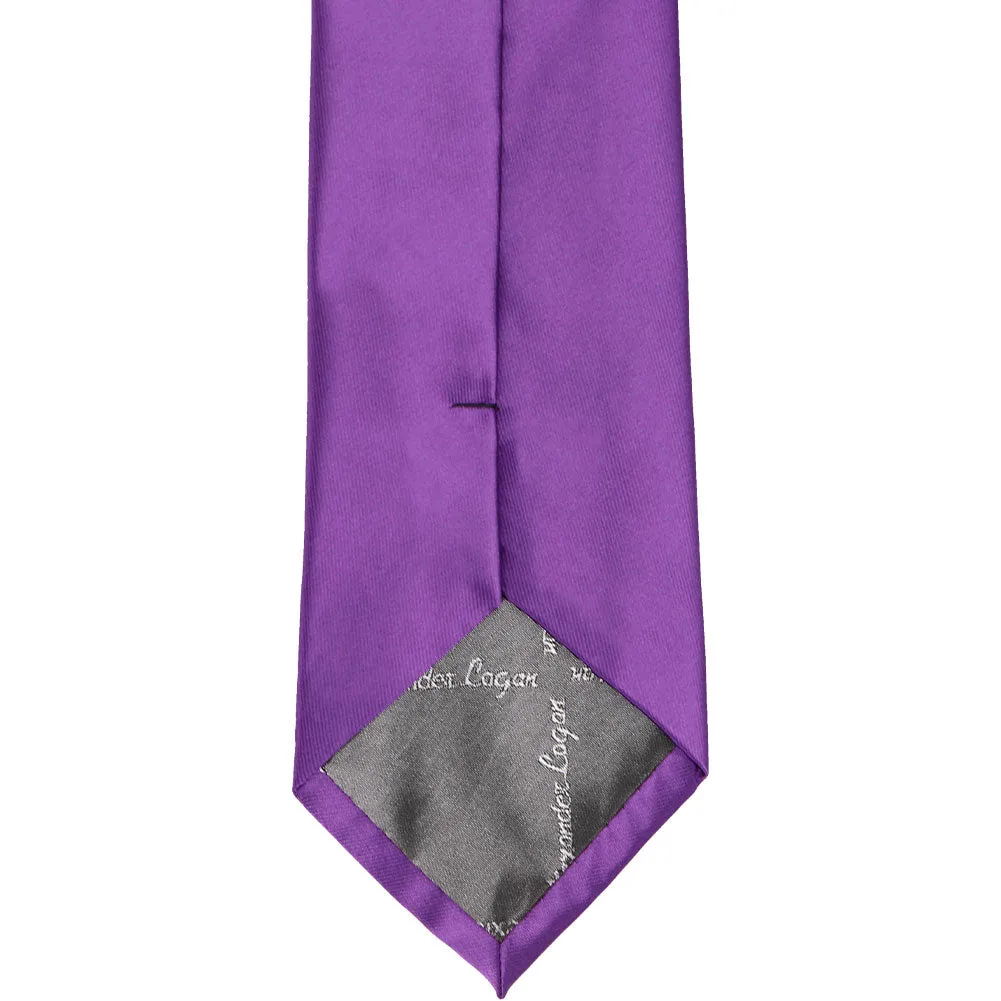 Plum Violet Extra Long Solid Color Necktie sold by TieMart product image thumbnail 3