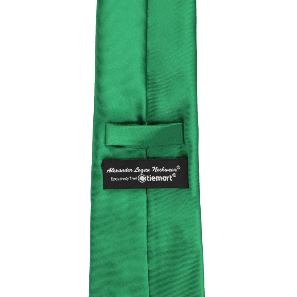 Kelly Green Solid Color Necktie sold by TieMart product image thumbnail 3