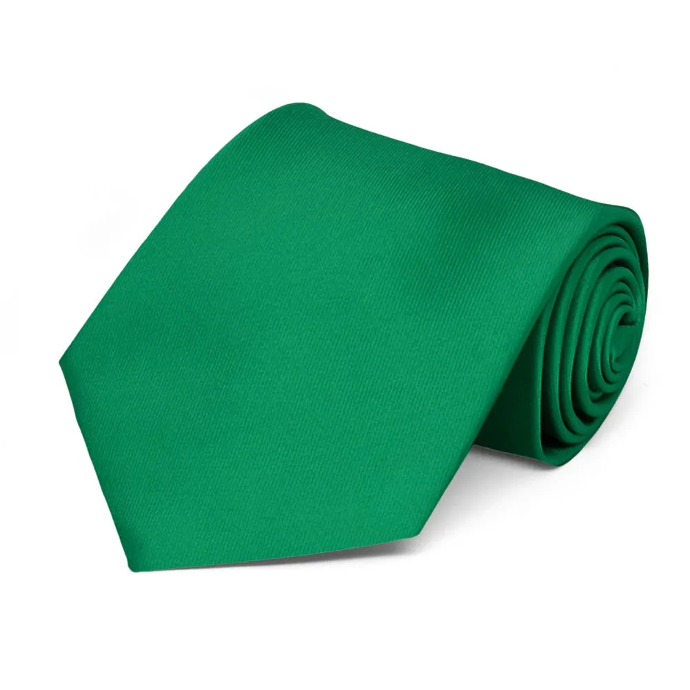 Kelly Green Solid Color Necktie sold by TieMart