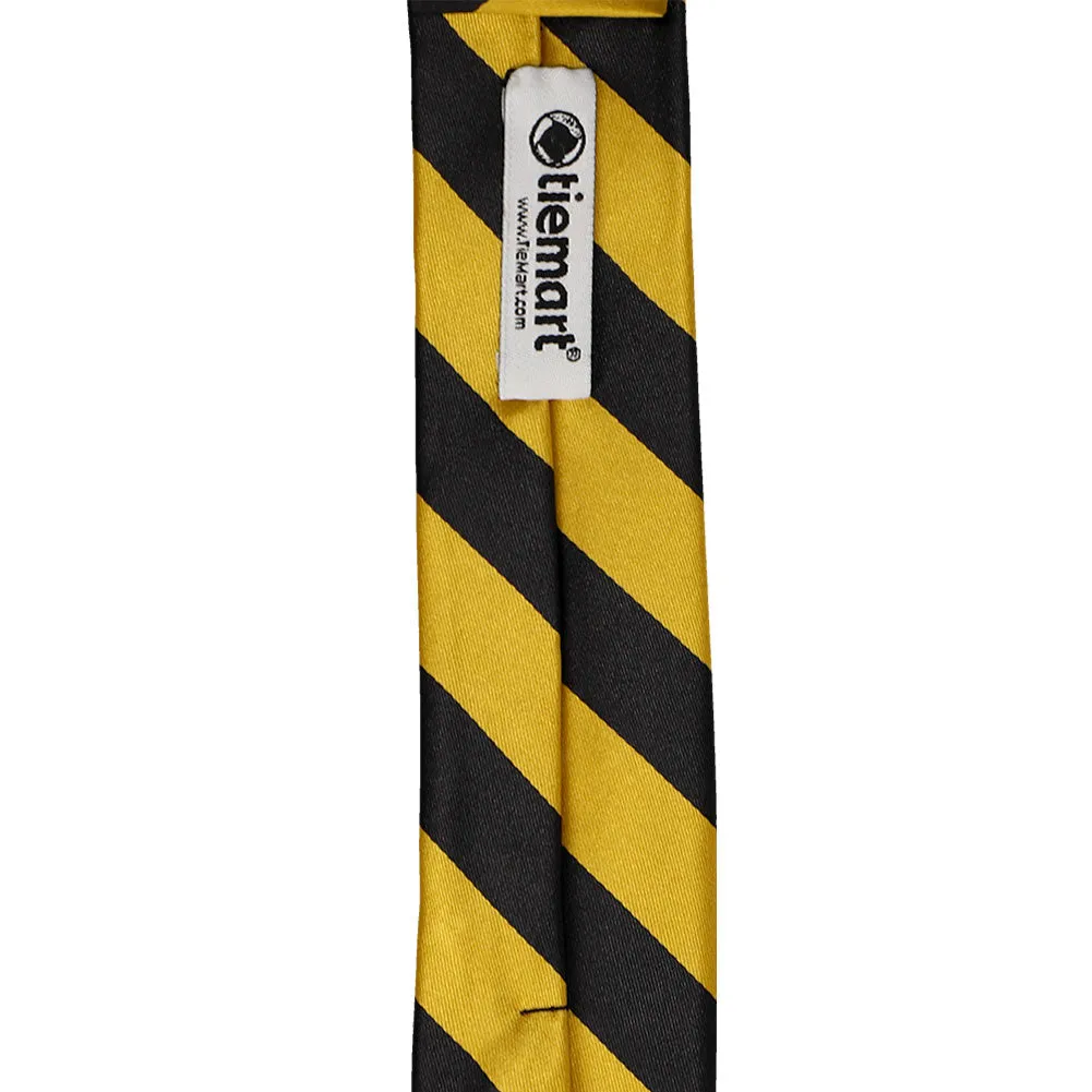 Black and Gold Striped Skinny Tie, 2" Width sold by TieMart product image thumbnail 3
