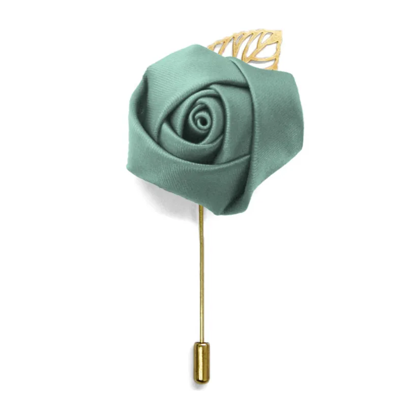 Eucalyptus Premium Flower Lapel Pin made by TieMart