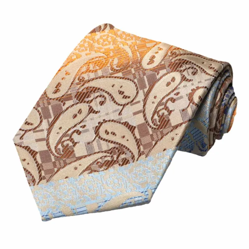 Bronze Vernon Paisley Necktie sold by TieMart