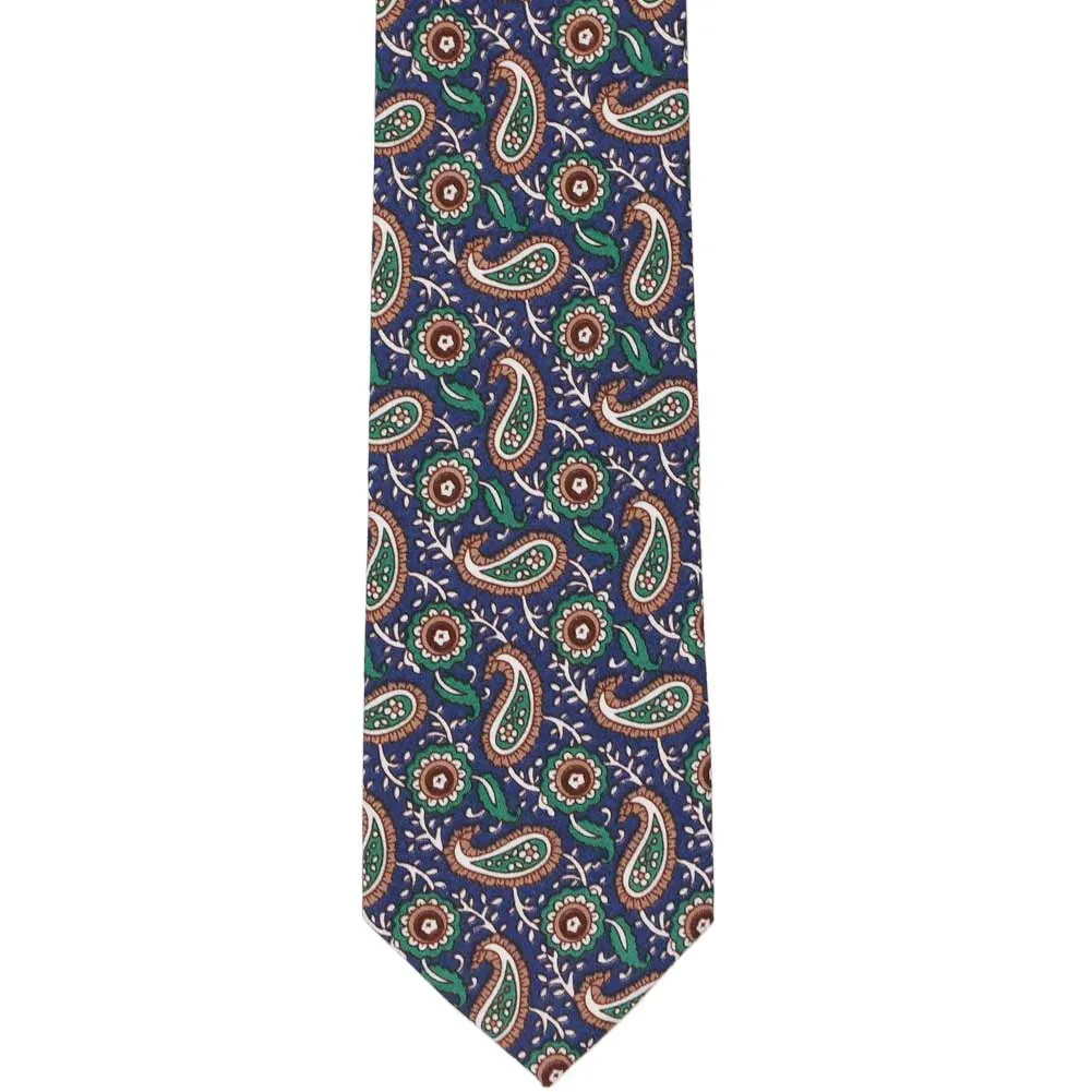 Milpitas Paisley Cotton Slim Tie, 2.5" Width sold by TieMart product image thumbnail 2