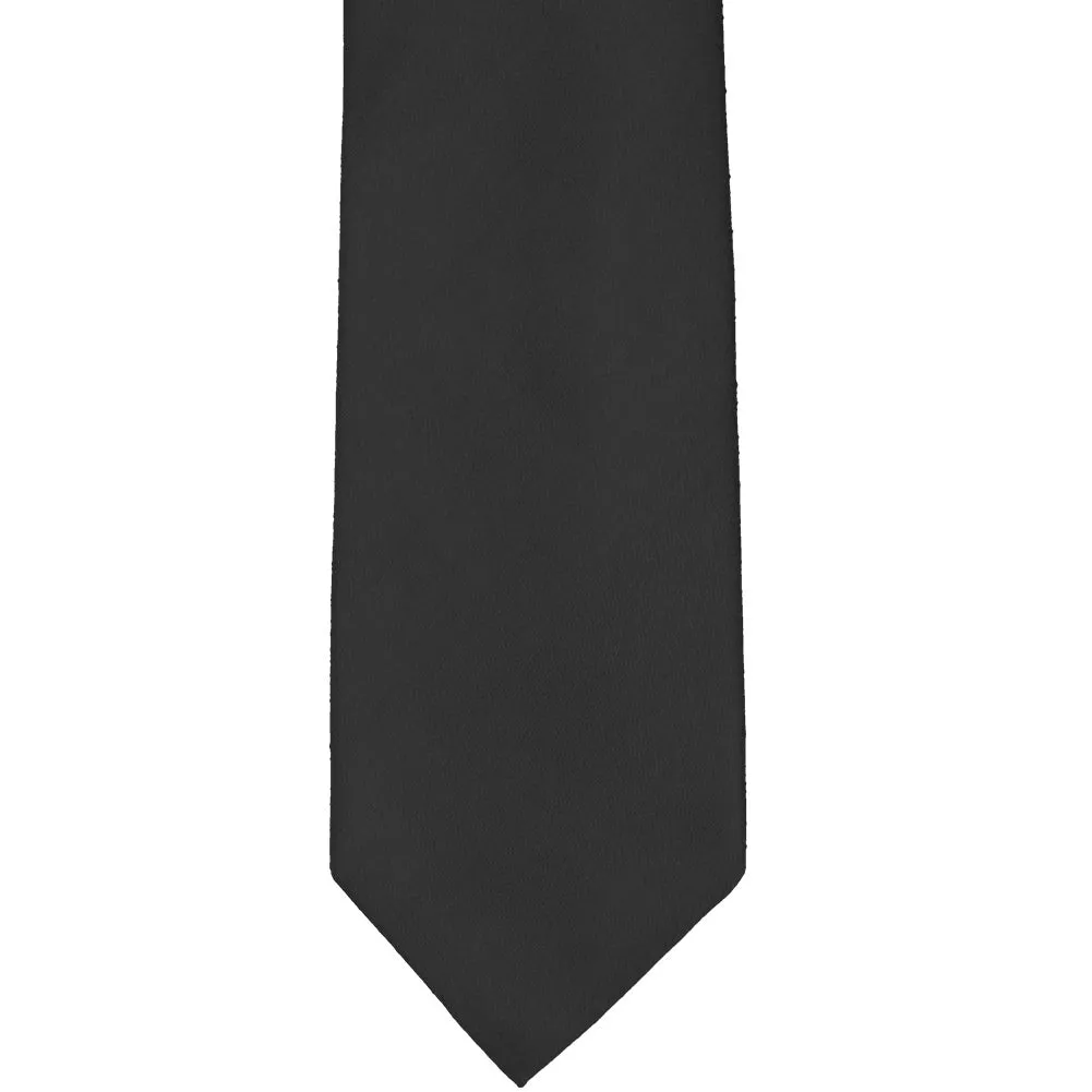Black Cotton/Silk Necktie sold by TieMart product image thumbnail 2