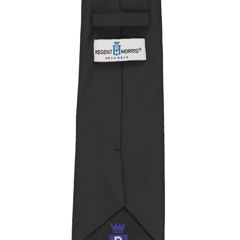 Black Cotton/Silk Necktie sold by TieMart product image thumbnail 3