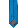 Azure Blue Slim Solid Color Necktie, 2.5" Width sold by TieMart