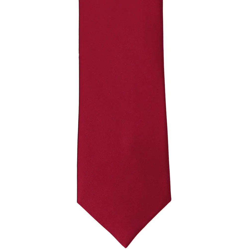 Burgundy Silk Necktie sold by TieMart product image thumbnail 2