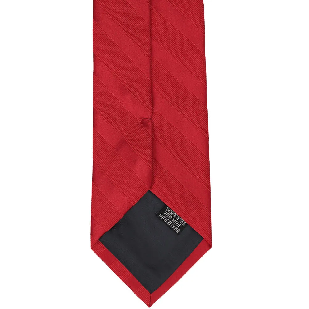 Red Elite Striped Necktie sold by TieMart product image thumbnail 5