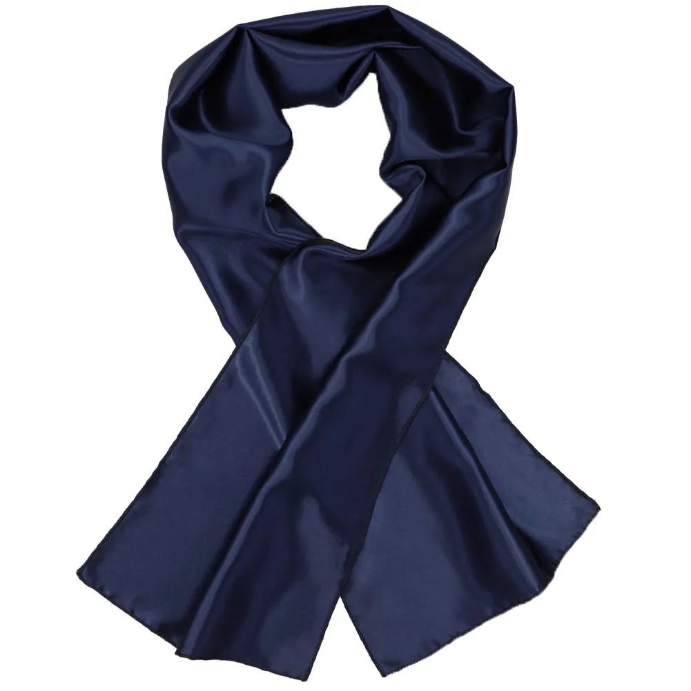 Twilight Blue Solid Color Scarf sold by TieMart product image thumbnail 2