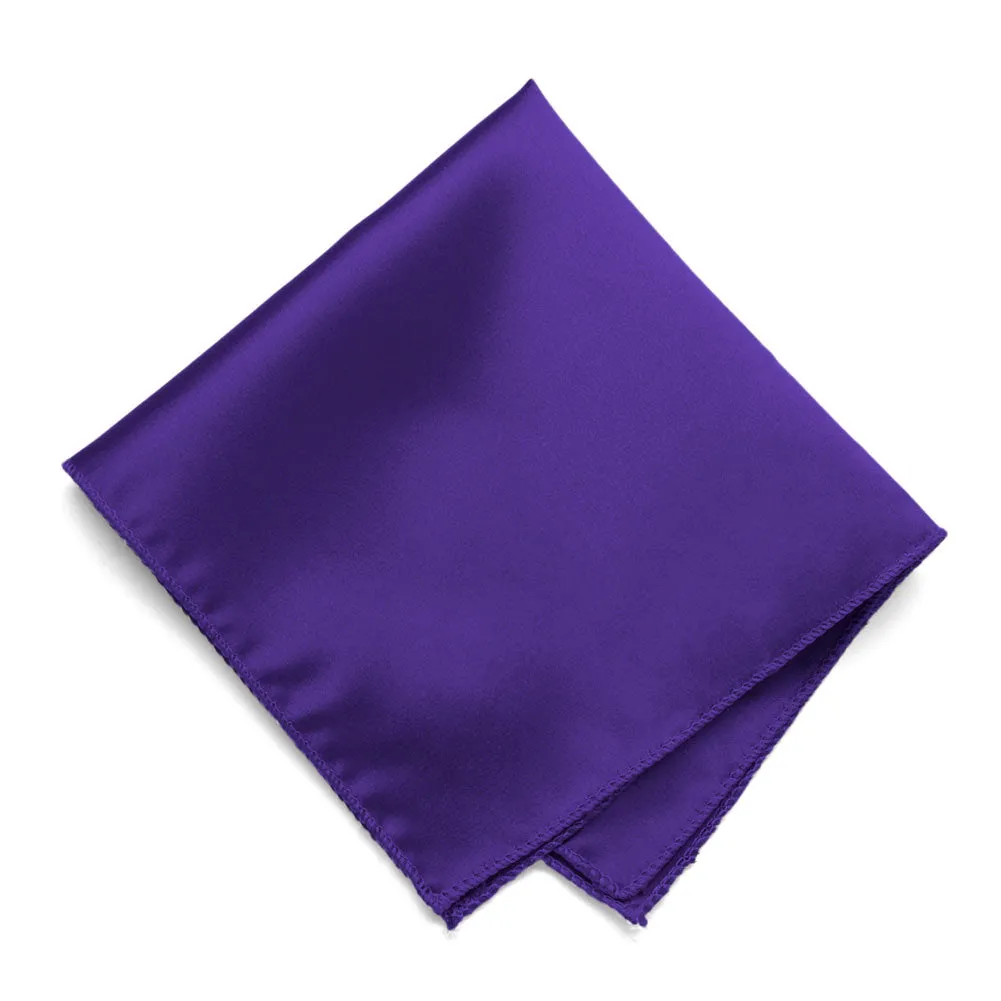 Amethyst Purple Solid Color Pocket Square sold by TieMart