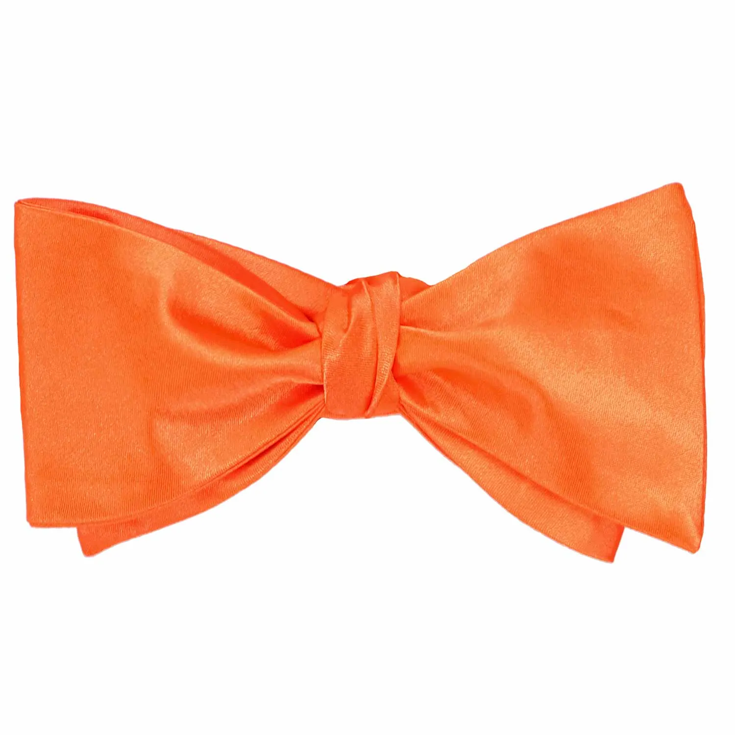 Neon Orange Self-Tie Bow Tie sold by TieMart product image thumbnail 2