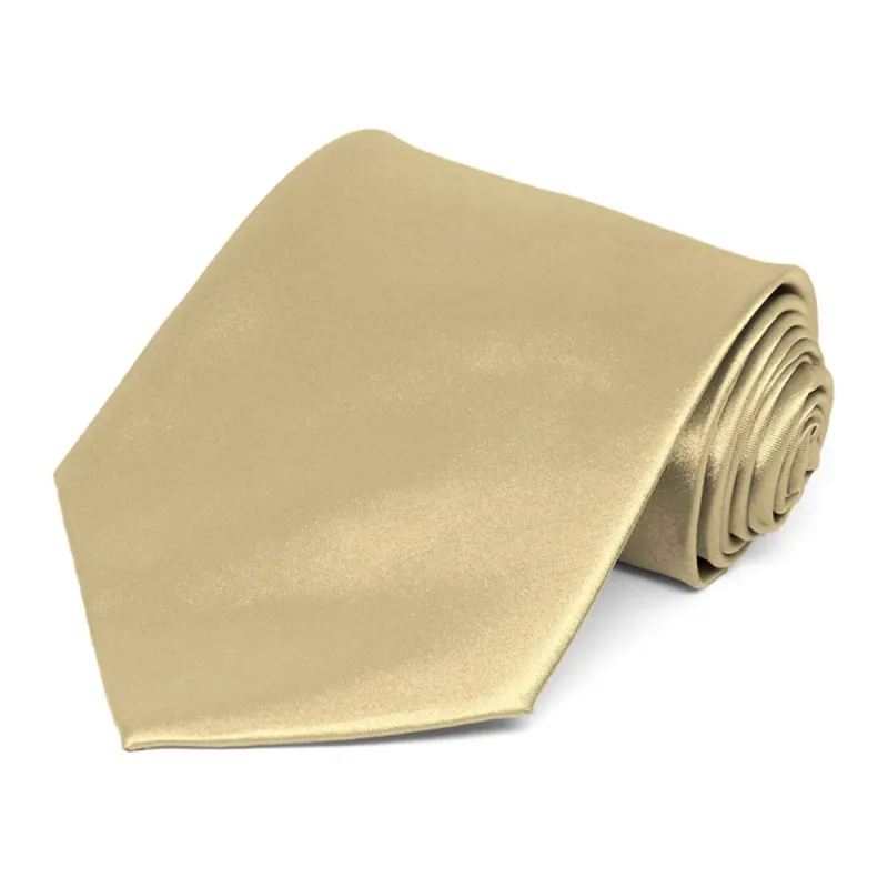 Sparkling Champagne Solid Color Necktie sold by TieMart