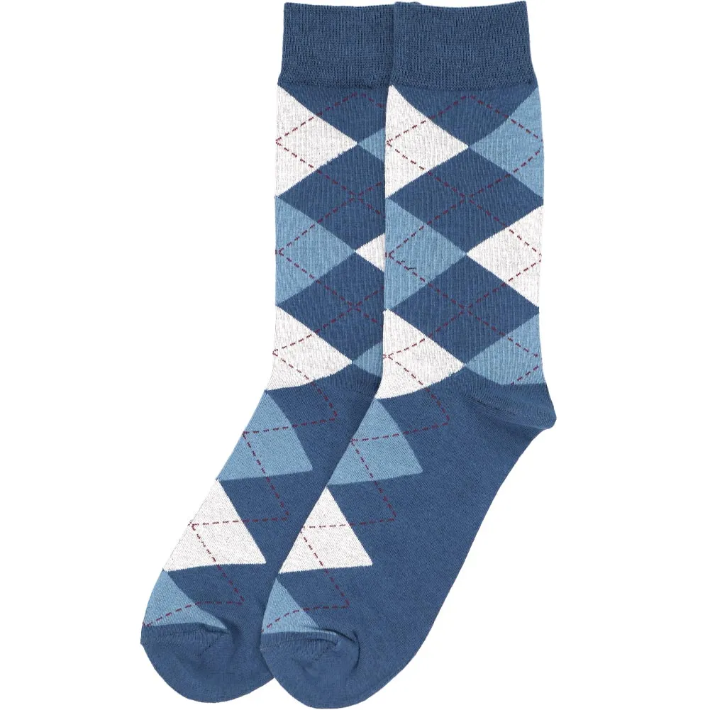 Men's Steel Blue and Serene Argyle Socks sold by TieMart product image thumbnail 3