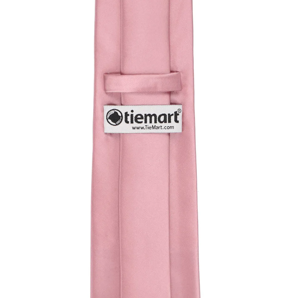 Pink Champagne Premium Solid Color Necktie sold by TieMart product image thumbnail 4