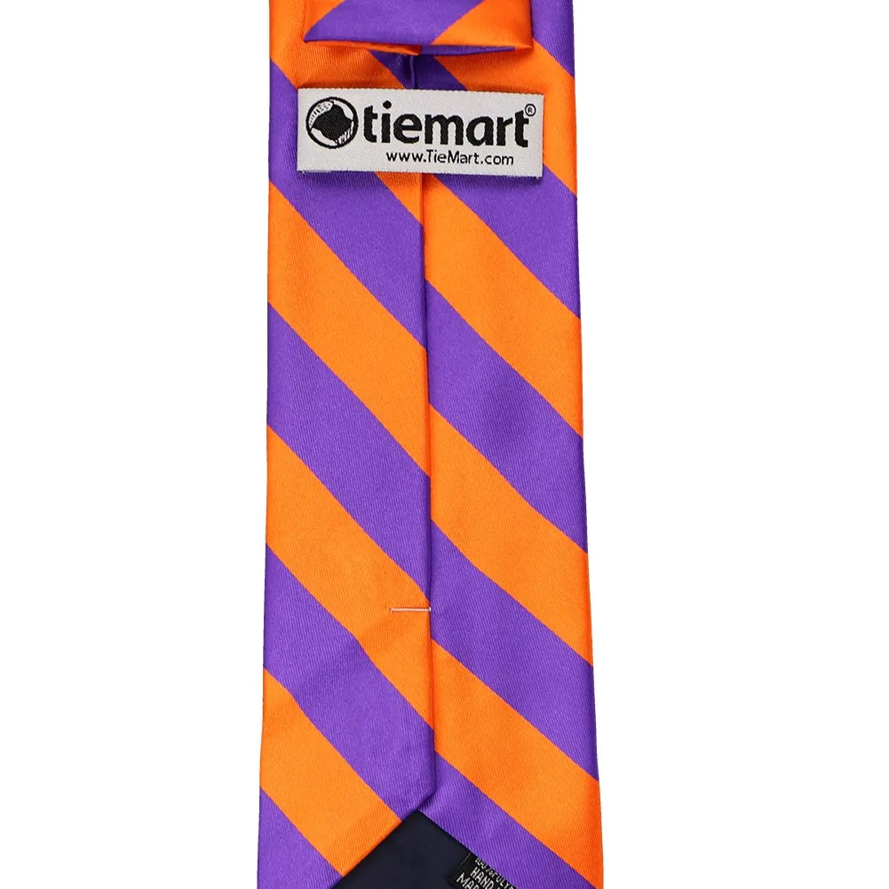 Purple and Orange Striped Tie sold by TieMart product image thumbnail 4