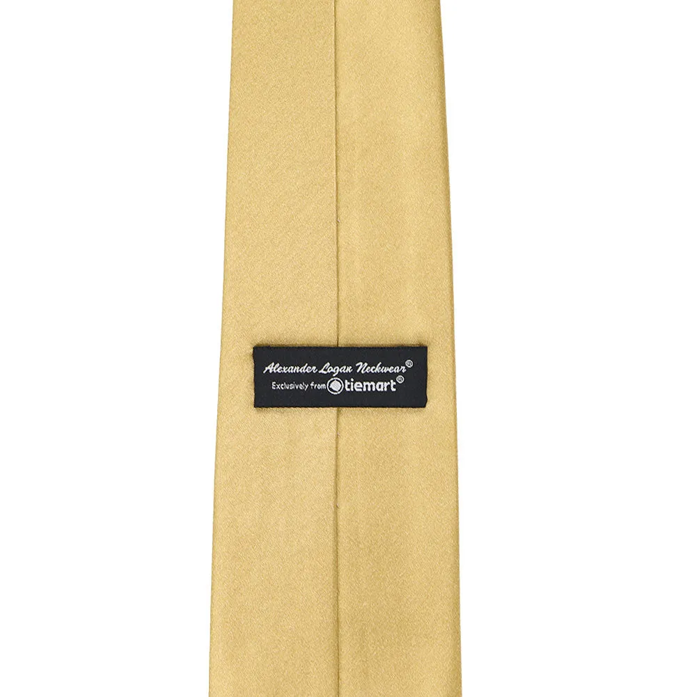 Pale Gold Solid Color Necktie sold by TieMart product image thumbnail 3