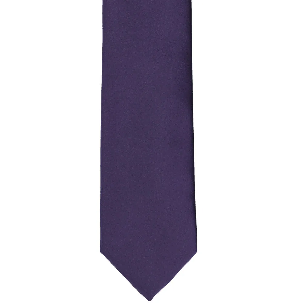 Lapis Purple Premium Slim Necktie, 2.5" Width sold by TieMart product image thumbnail 2