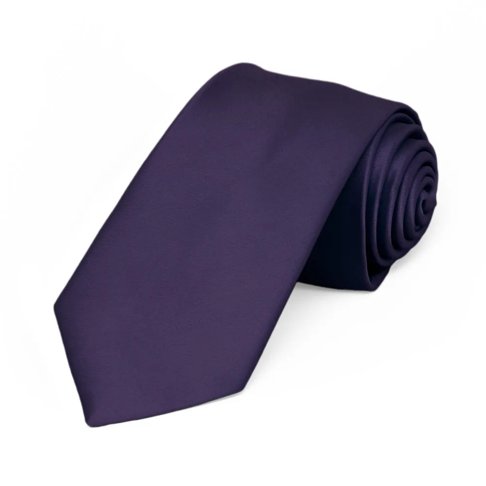 Lapis Purple Premium Slim Necktie, 2.5" Width sold by TieMart