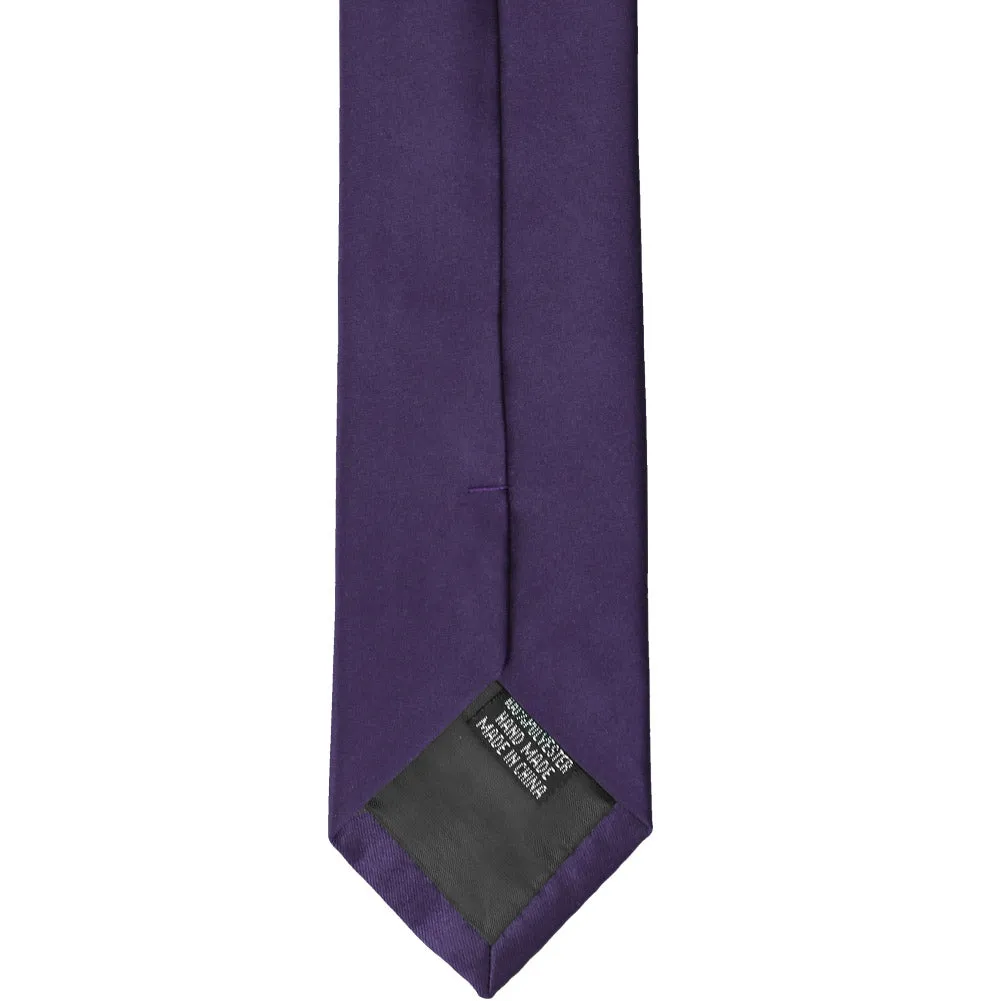 Lapis Purple Premium Slim Necktie, 2.5" Width sold by TieMart product image thumbnail 4