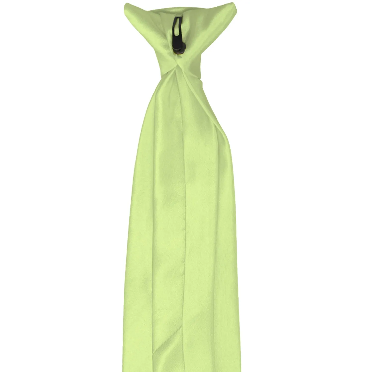 Lime Green Solid Color Clip-On Tie sold by TieMart product image thumbnail 4