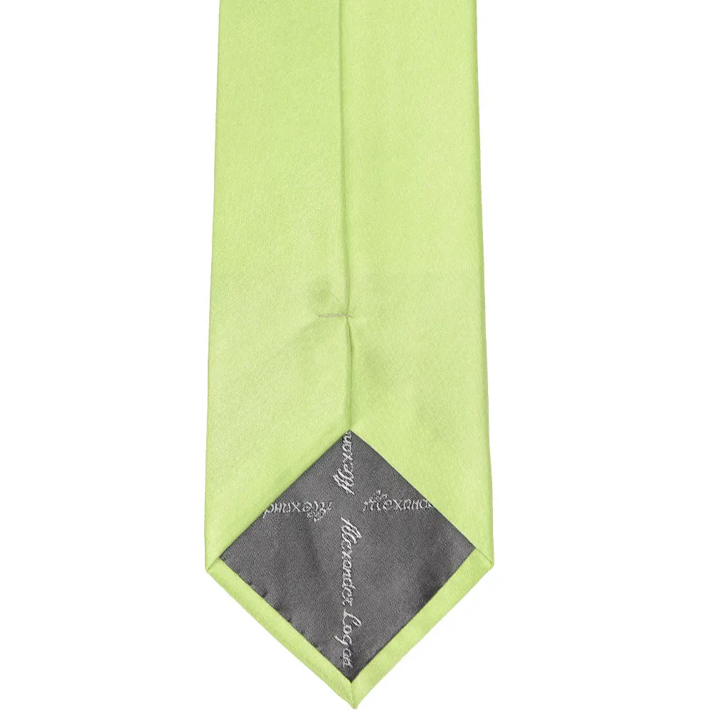 Lime Green Solid Color Clip-On Tie sold by TieMart product image thumbnail 5