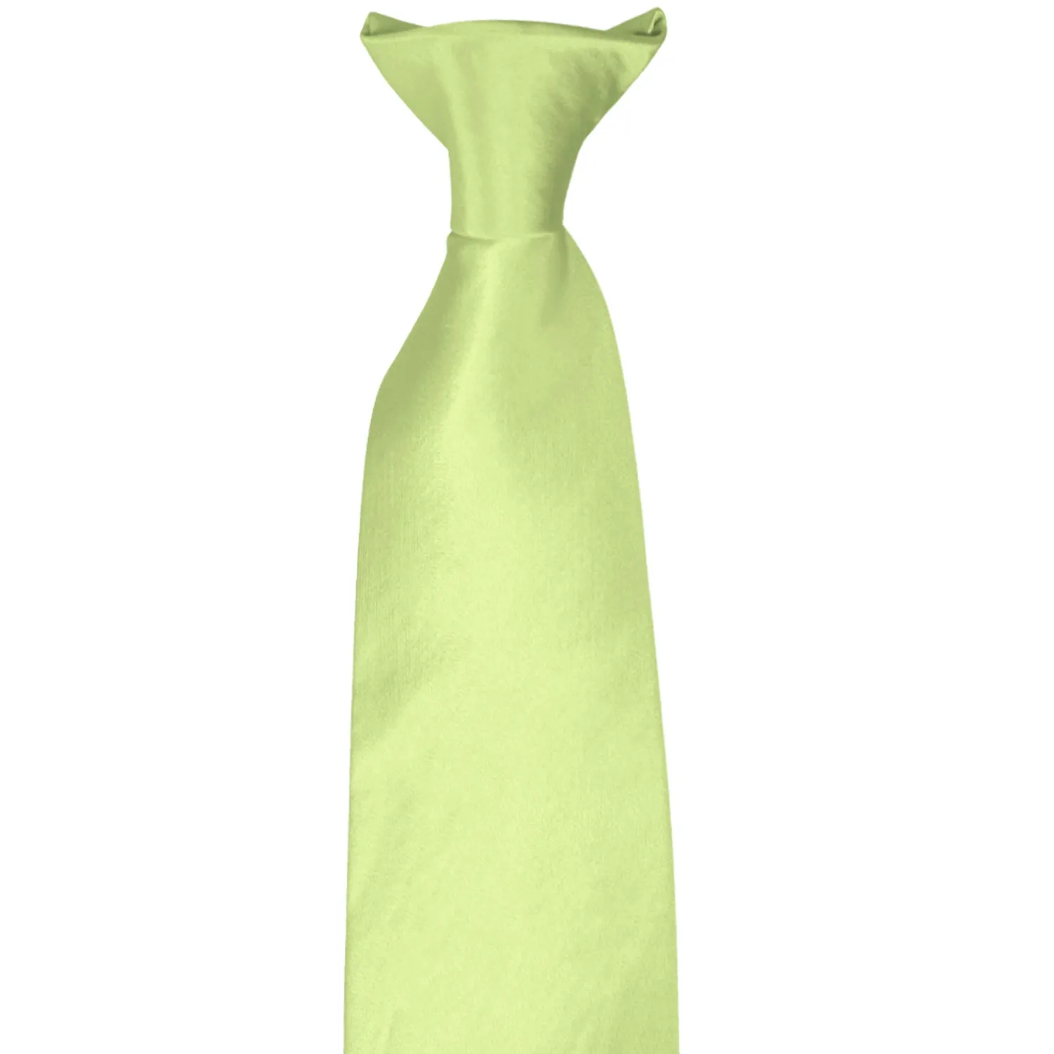 Lime Green Solid Color Clip-On Tie sold by TieMart product image thumbnail 2