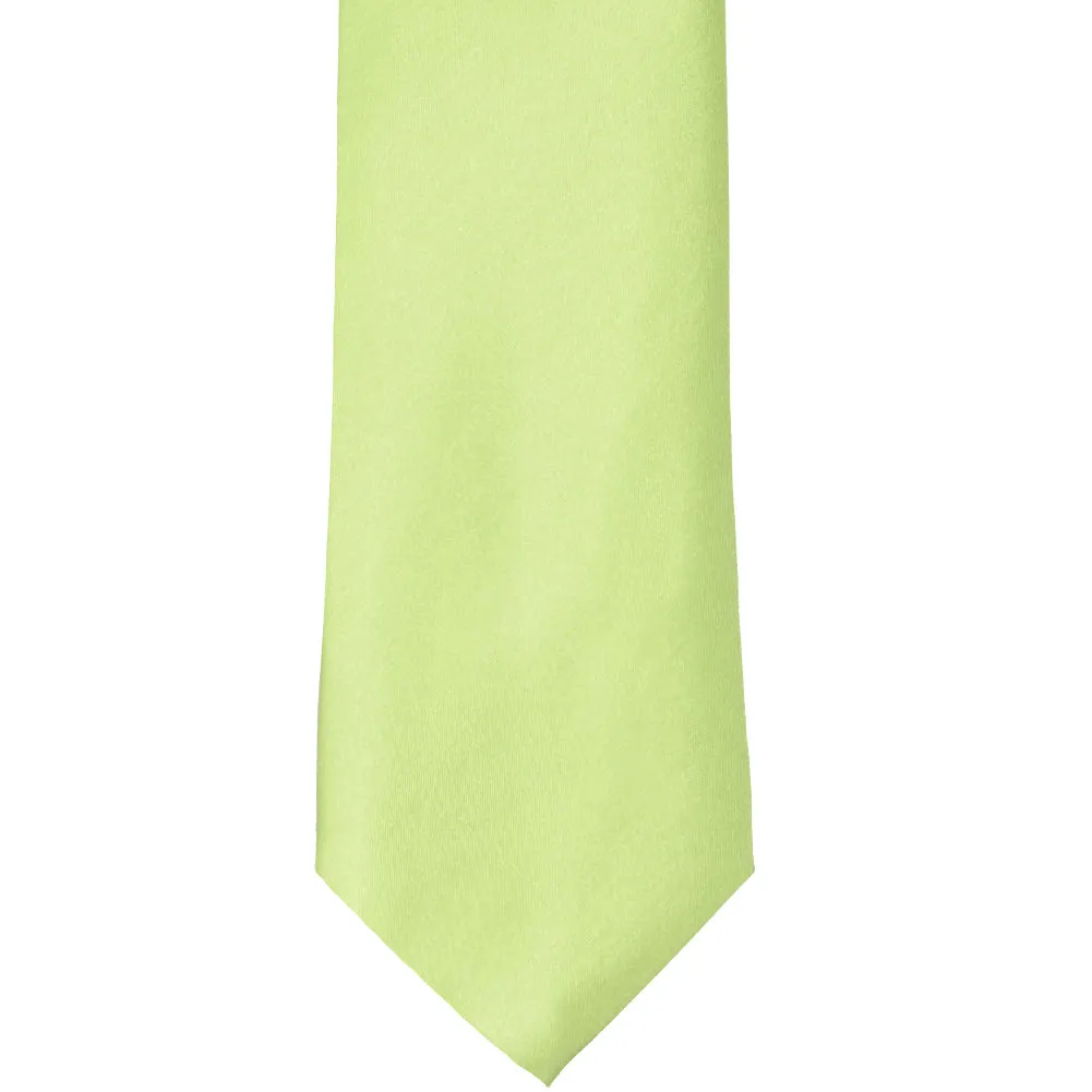 Lime Green Solid Color Clip-On Tie sold by TieMart product image thumbnail 3