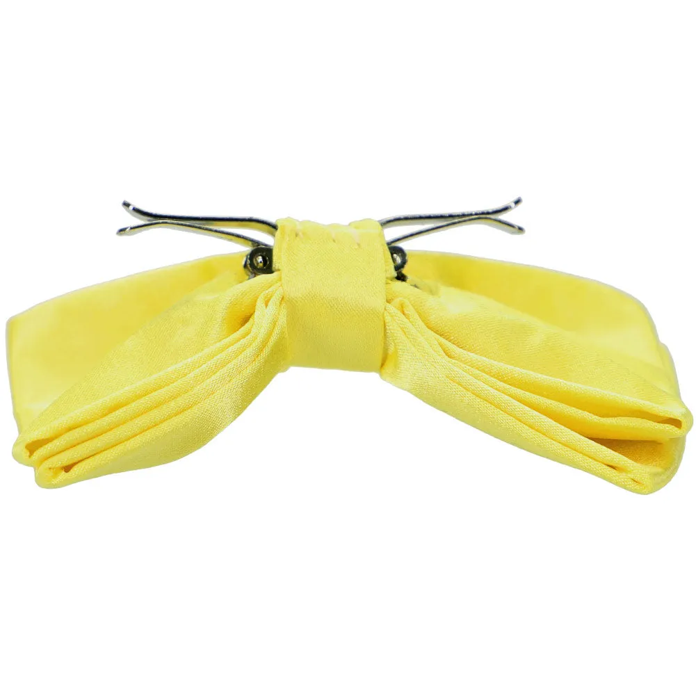 Daffodil Yellow Clip-On Bow Tie sold by TieMart product image thumbnail 2