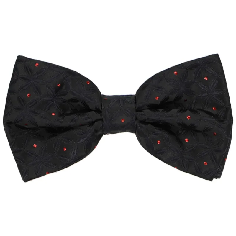 Black and Red Coronado Floral Bow Tie sold by TieMart