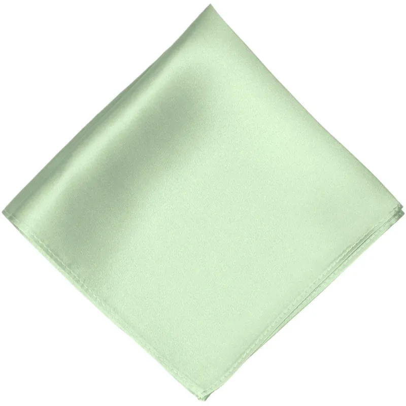 Light Mint Silk Pocket Square sold by TieMart