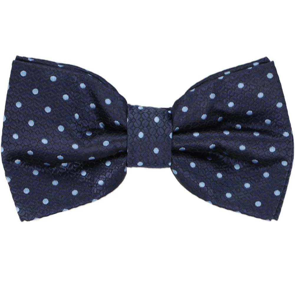 Twilight and Powder Blue Bamba Dot Bow Tie sold by TieMart