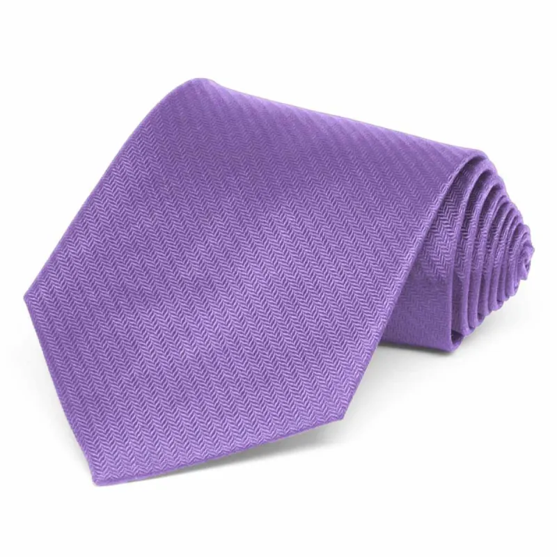 Light Purple Herringbone Silk Necktie sold by TieMart