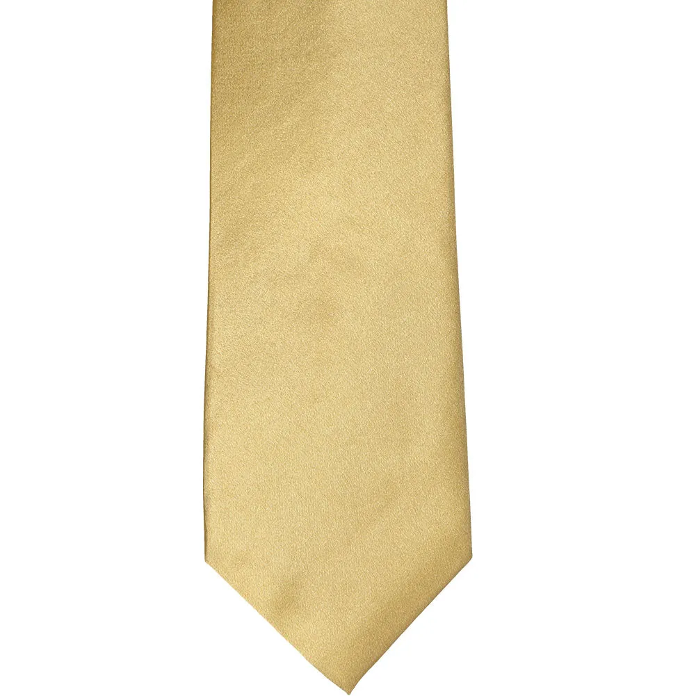 Pale Gold Solid Color Clip-On Tie sold by TieMart product image thumbnail 3