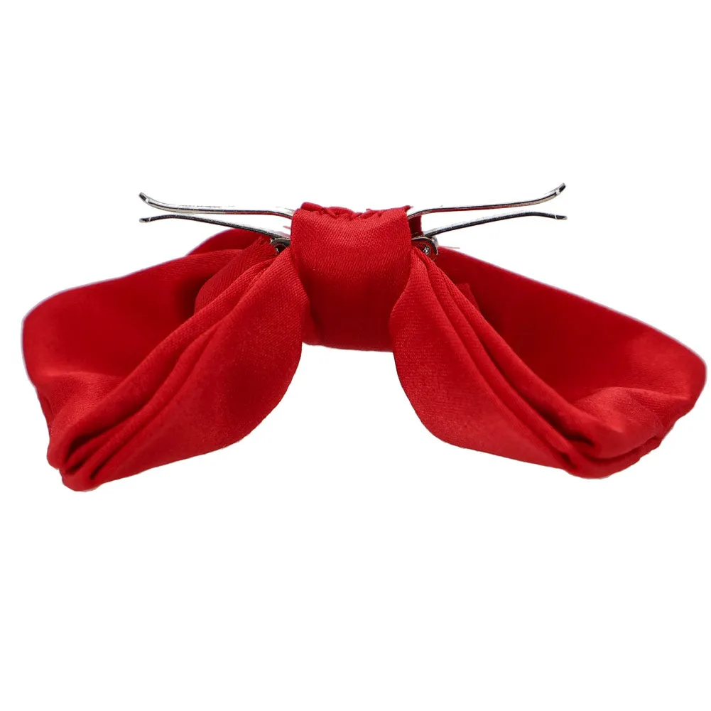 Red Clip-On Bow Tie sold by TieMart product image thumbnail 2