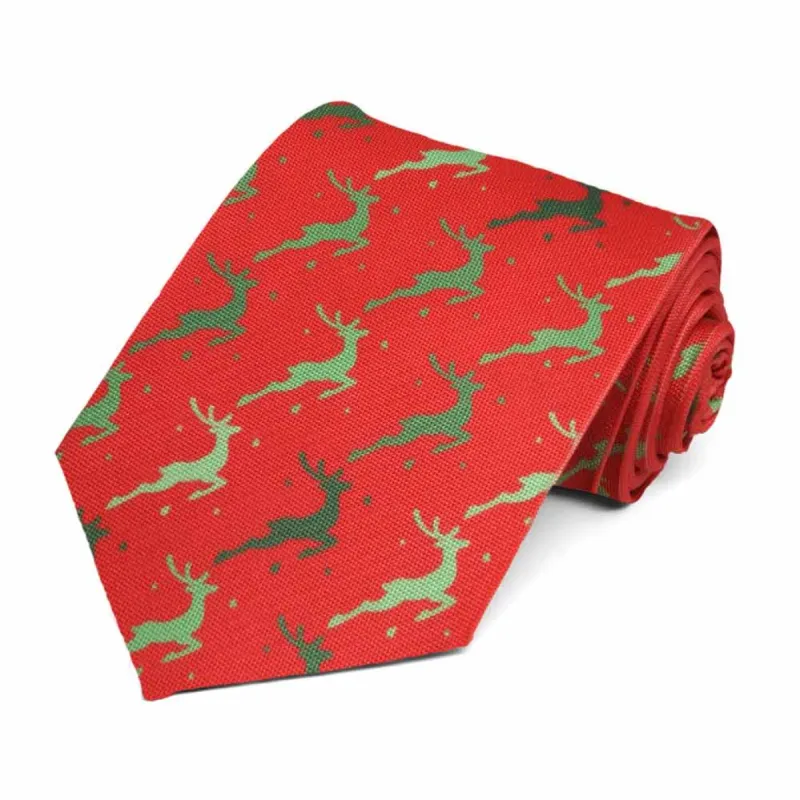Prancing Reindeer Necktie sold by TieMart