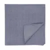 Raw Indigo Regency Linen/Silk Pocket Square sold by TieMart