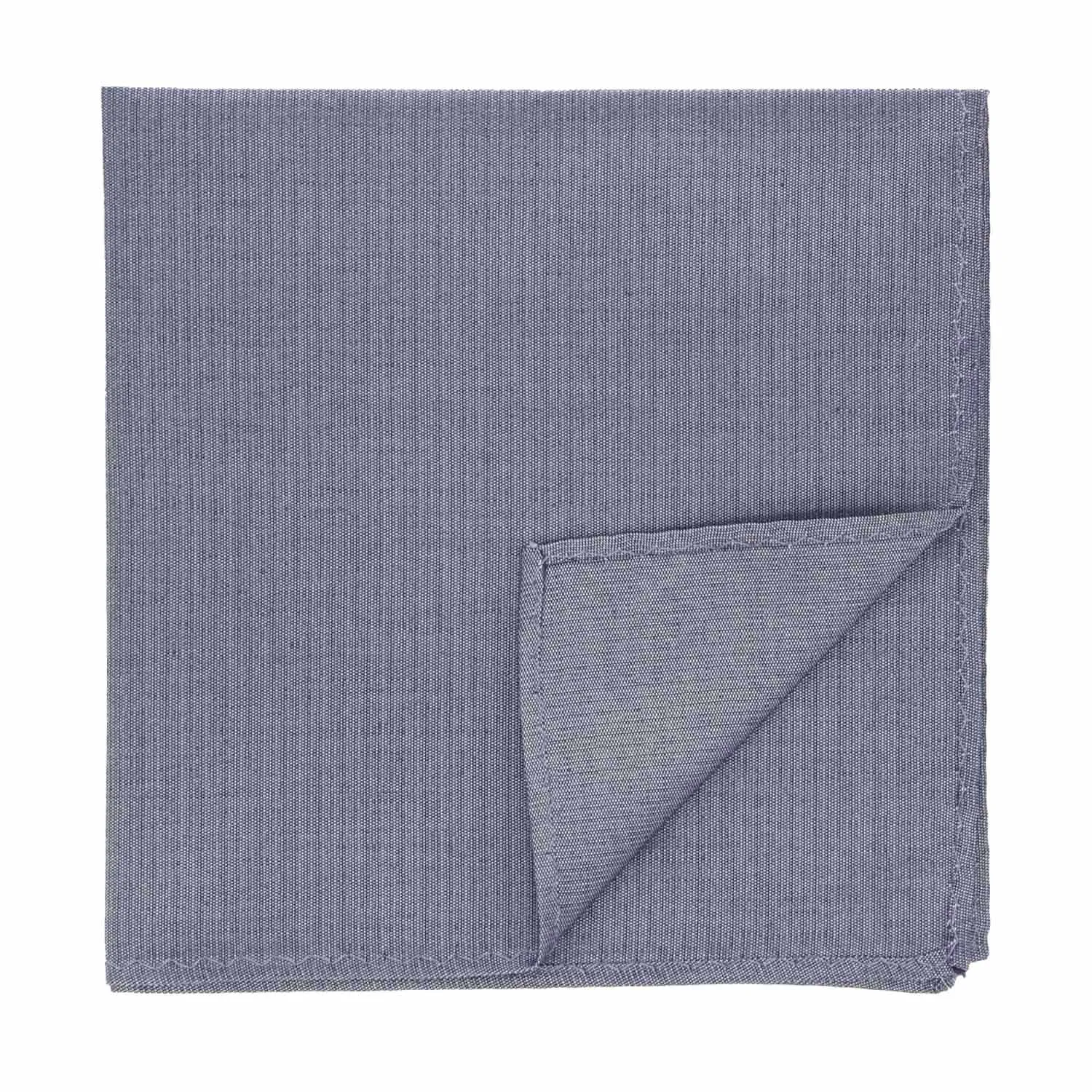 Raw Indigo Regency Linen/Silk Pocket Square sold by TieMart product image thumbnail 2