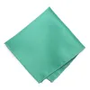 Aquamarine Solid Color Pocket Square sold by TieMart