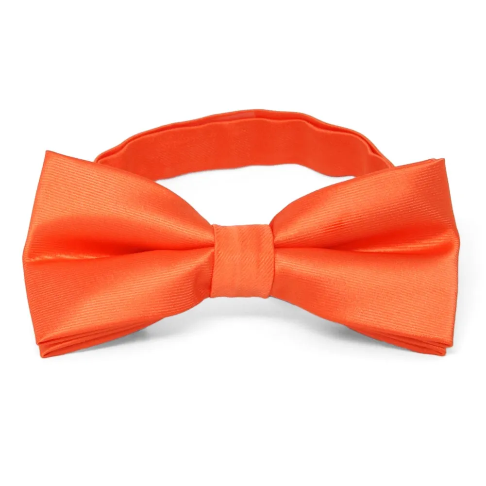 Tangerine Band Collar Bow Tie sold by TieMart