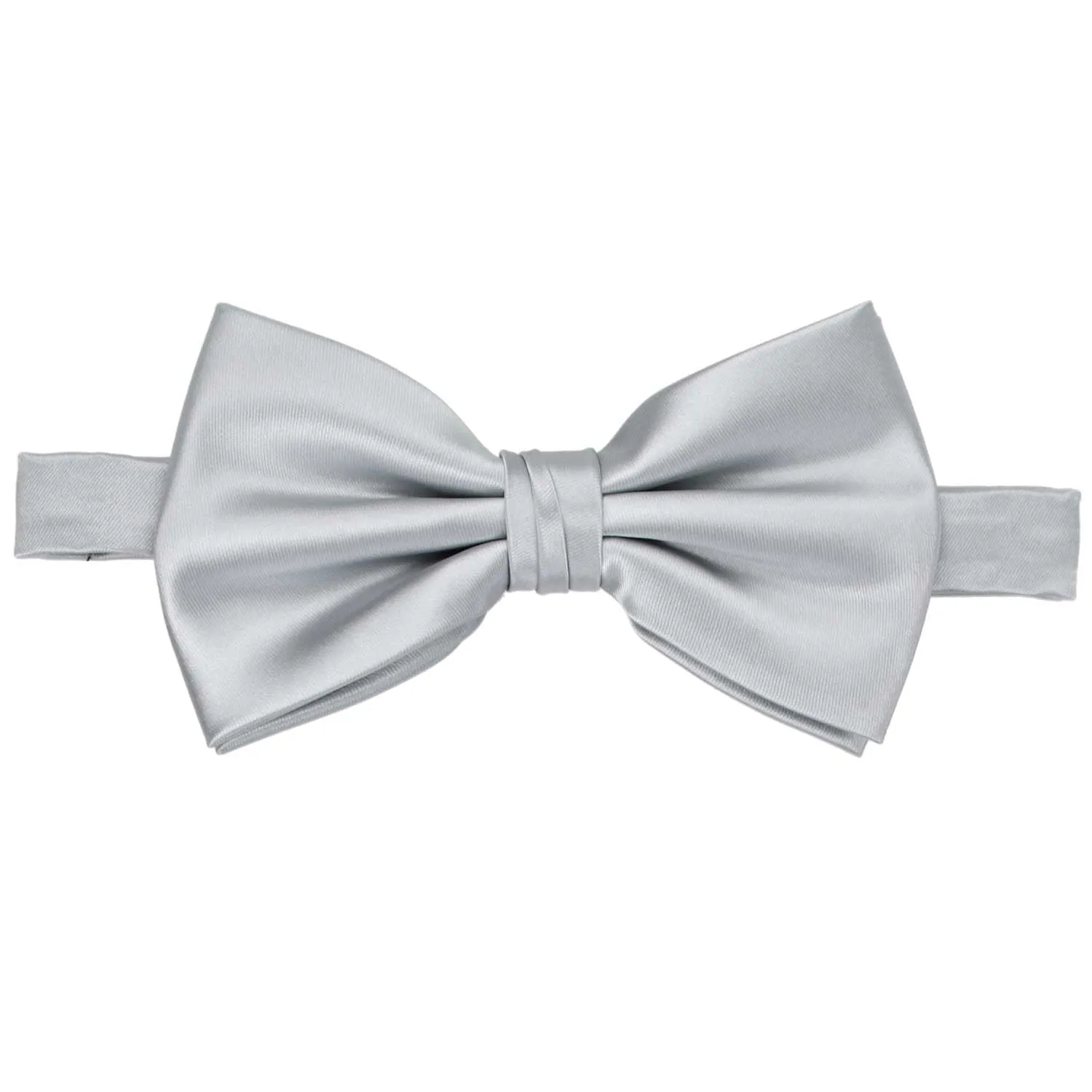 Light Silver Premium Bow Tie sold by TieMart product image thumbnail 2