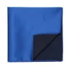 Royal Blue Solid Color Pocket Square sold by TieMart