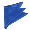 Royal Blue Solid Color Pocket Square sold by TieMart