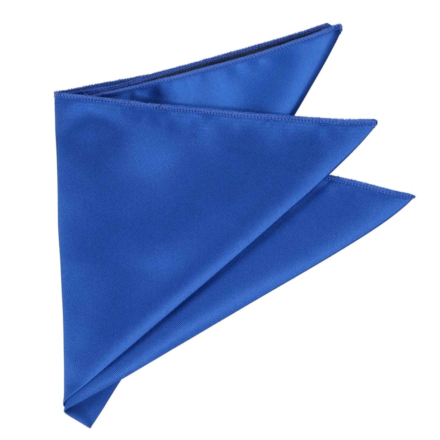 Royal Blue Solid Color Pocket Square sold by TieMart product image thumbnail 3